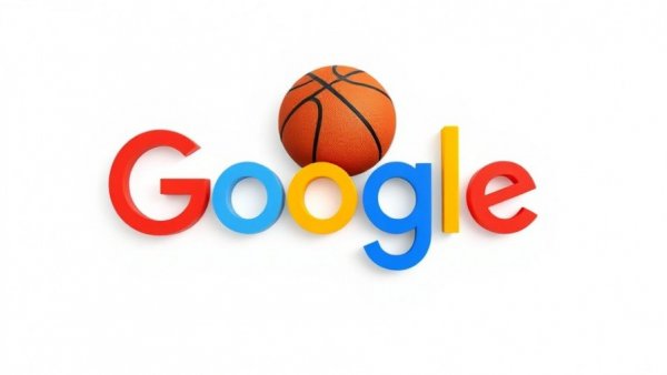 Basketball-themed Google doodle celebrating WNBA Playoffs.