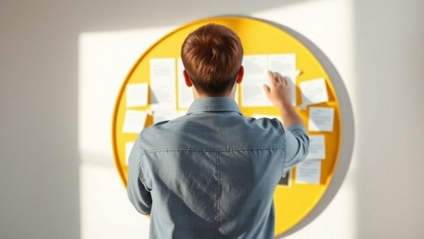 AI Africa film makers and developers, person engaging with bulletin board.
