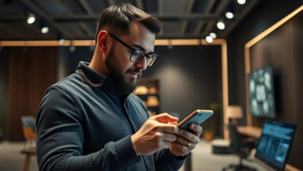 Voice-activated AI for productivity in modern tech studio.