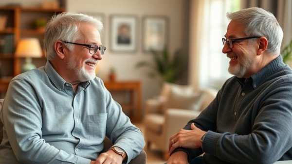 Two men discussing the future of healthcare prevention.