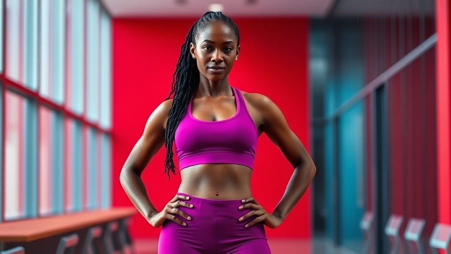 Fit African woman showcasing parkour movement philosophy in vibrant athletic wear.