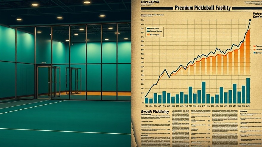 Premium pickleball facility and investment growth charts, showcasing Pickleball Sponsorship Data.