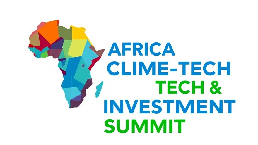 Vivid Africa map promoting energy access and fintech solutions at the Climate Tech Summit.