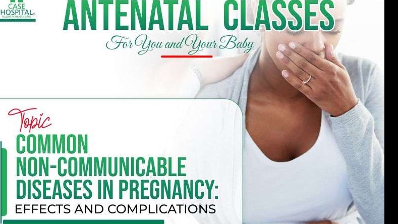 Early pregnancy signs informative poster with woman in purple.