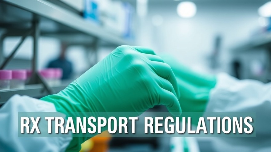 Green-gloved hands handling lab gear, highlighting IATA regulations for dangerous goods compliance.