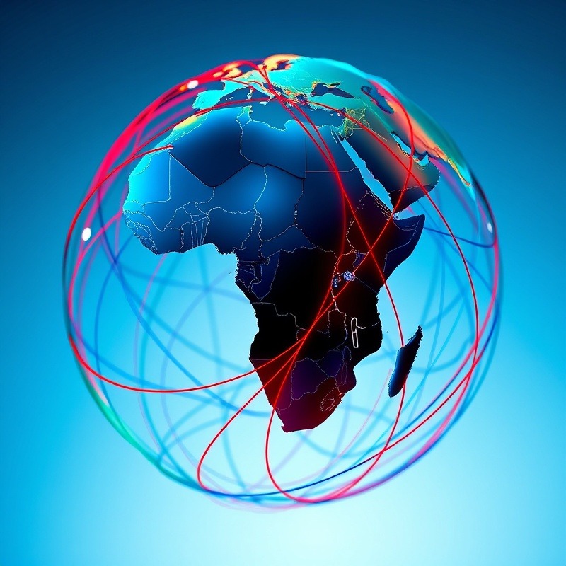 Abstract design symbolizing digital innovation in North Africa