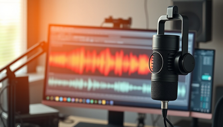 EdSurge Podcast studio setup with a microphone and audio screen.