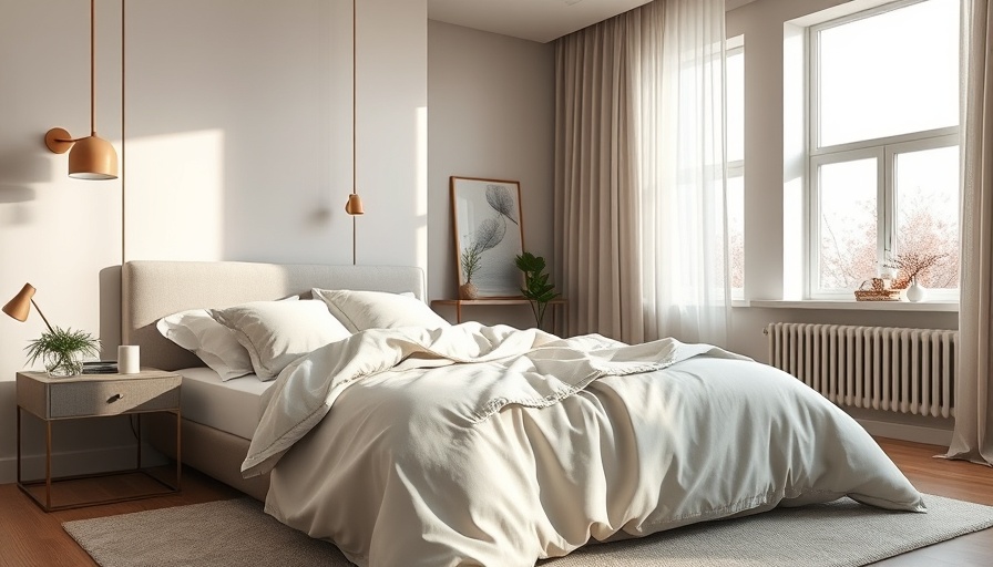 Elegant modern bedroom featuring best cooling sheets and soft lighting