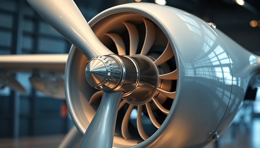 Close-up of ATEA VTOL aircraft engine with sleek design.