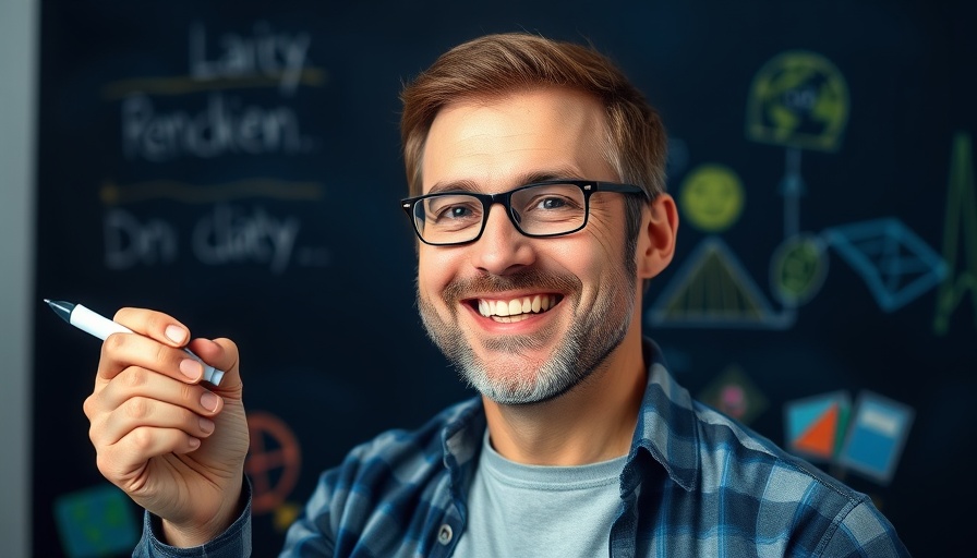 Educational presentation about what is a vector database with man holding marker.