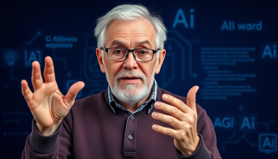 Generative AI bug fixing lecture with engaging older man.