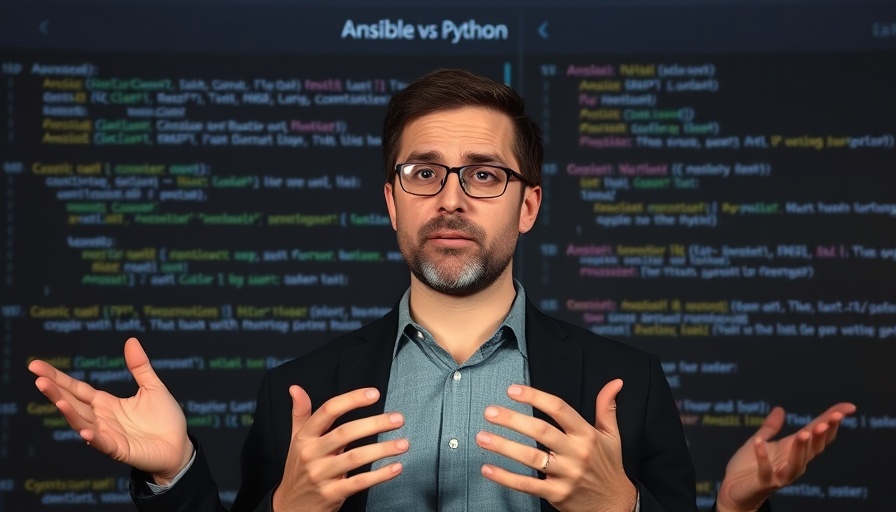 Ansible vs Python discussion in an educational video format.