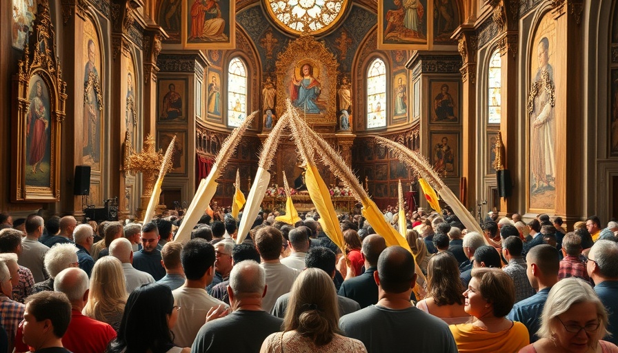 Gaza Christians celebrate Palm Sunday in church.