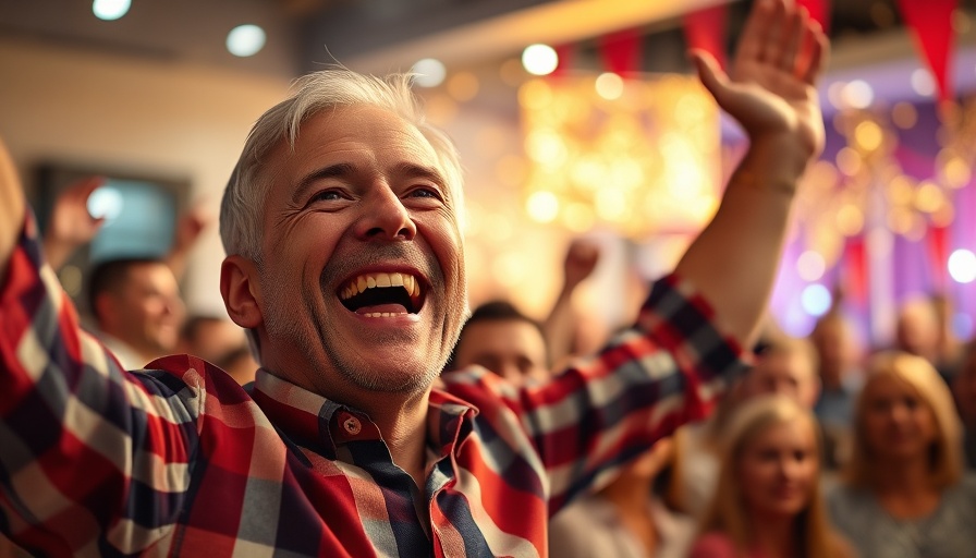 Australia Labor government election victory celebration with joyful crowd.