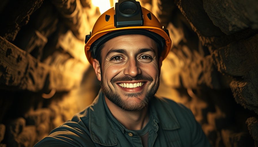 African miner smiling inside dimly lit mine shaft, exemplifying Africa mining accidents exploitation.