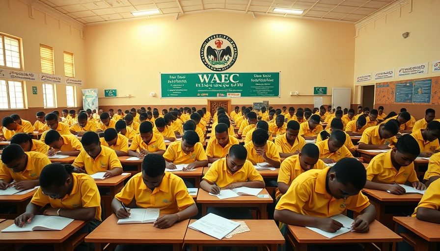 N100 Billion lawsuit against WAEC: students in exam hall.