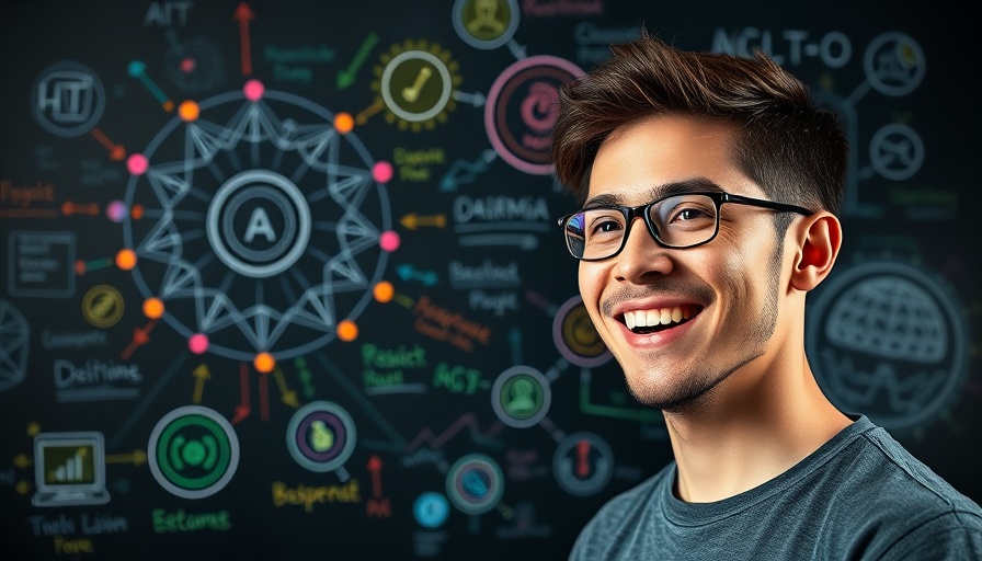 Open Source AI Transparency concept with smiling presenter.