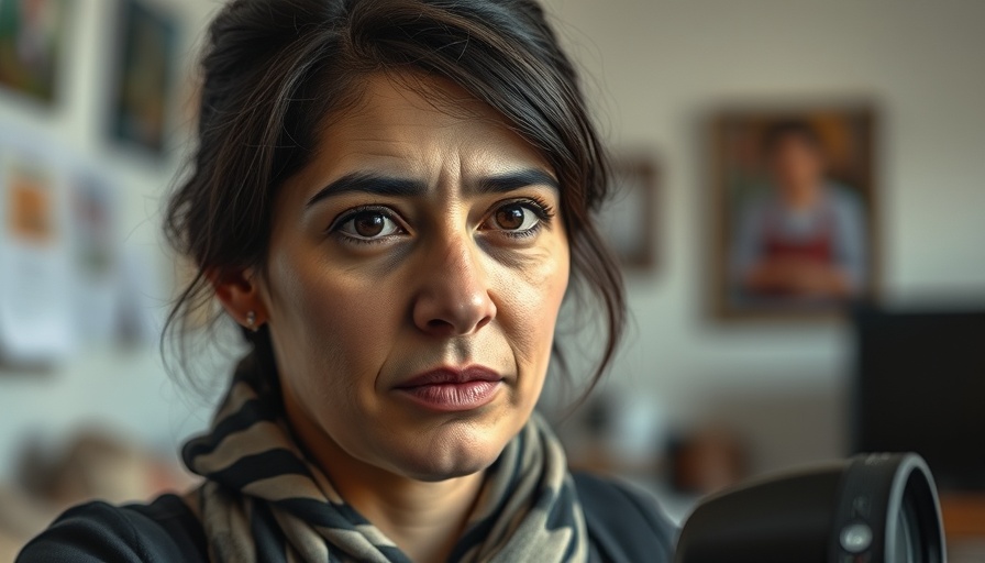 Palestinian Journalist Resilience: Determined and recovering female journalist indoors.