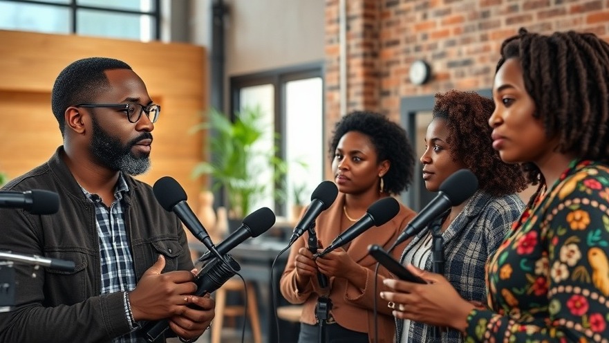 Diverse film directors discussing AI integration in filmmaking in a modern studio