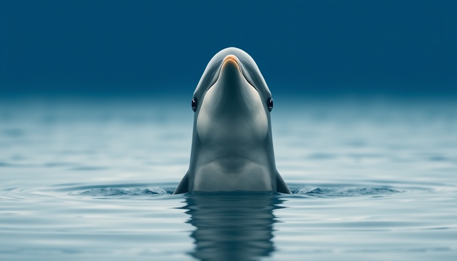 Symmetrical dolphin in calm ocean, captured with AI app for video creation.