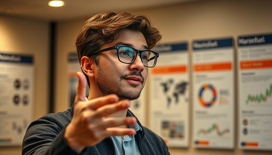 Young man gesturing in conversation, kickstart your dream explanation