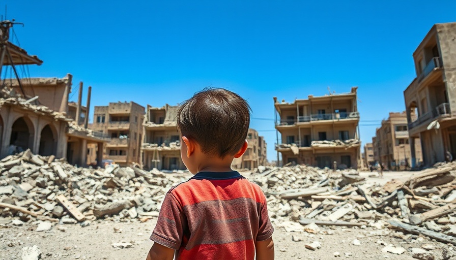 Israel’s Gaza Plan image showing child in conflict aftermath.