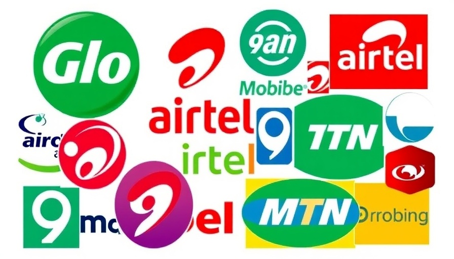 Logos of leading companies in Nigeria Telecom Industry Competition.