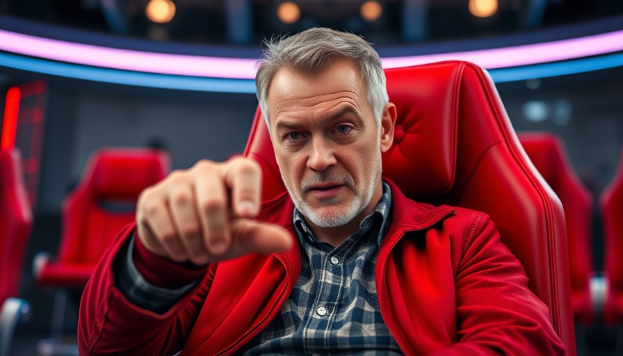 Middle-aged man pressing a button with 'CASHOUT!!!!!' caption.