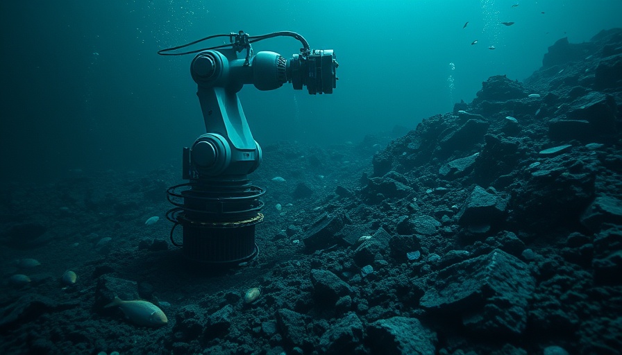 Deep sea mining process illustrating environmental impact.