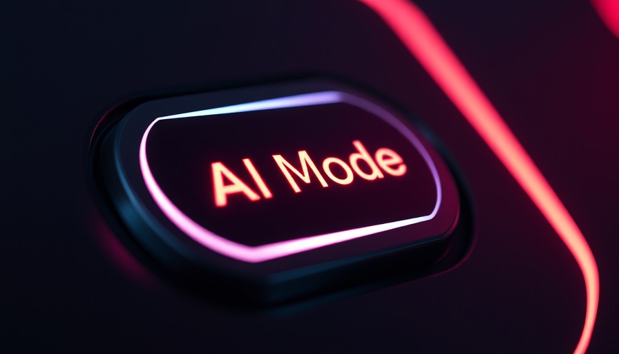 AI Mode button illuminated with futuristic lighting.