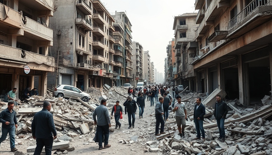 Urban ruin from expanded battlefronts in the Middle East.