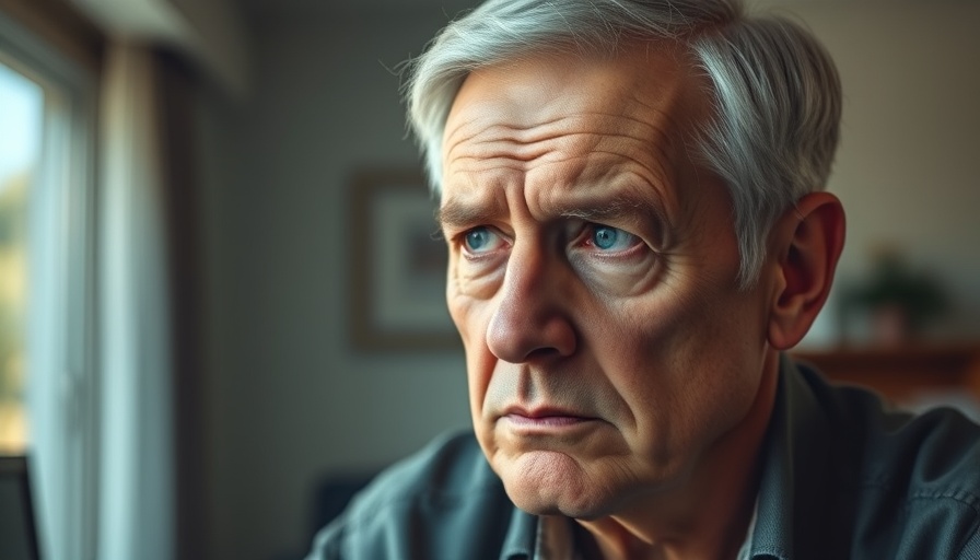 Older man pondering cyber kidnapping scams targeting students.