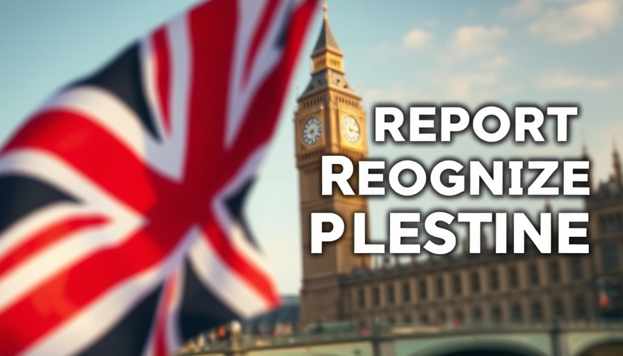 UK report to recognize Palestinian state with Big Ben and Union Jack.