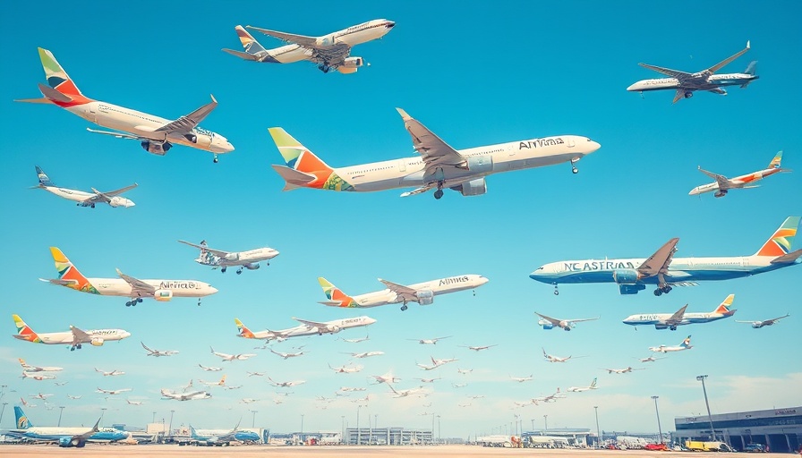 Collage showcasing African airlines cargo demand with various planes.
