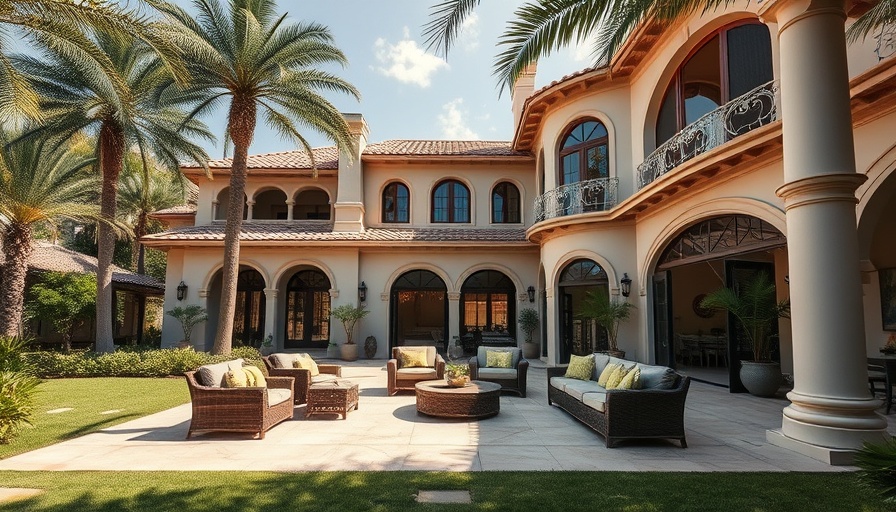 Luxurious Los Angeles villa with Mediterranean design and lush patio.