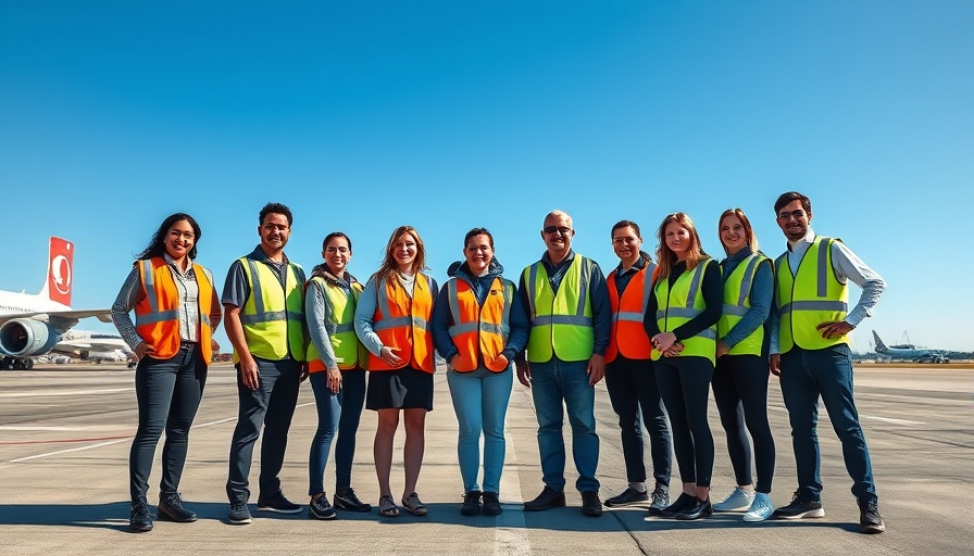 Menzies Aviation staff at Mosul Airport expansion site.