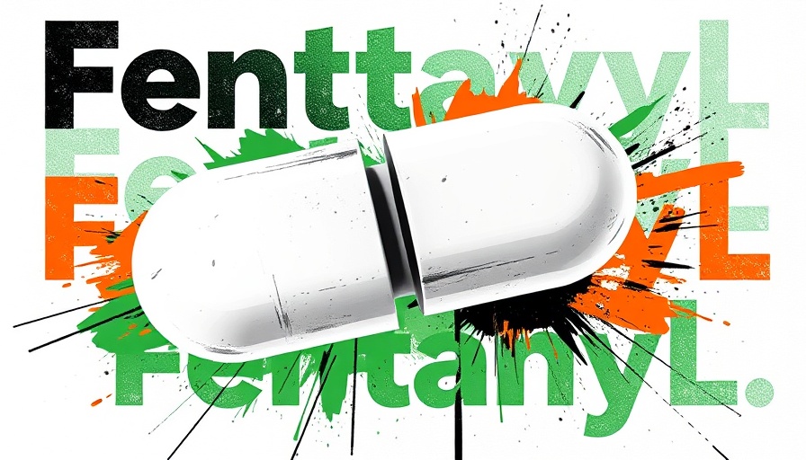 Graphic design on preventing overdose risks with a pill symbol.