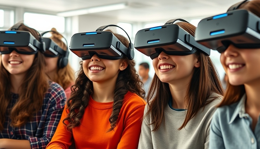 Students using VR in AI-enhanced classroom, AI in Education.