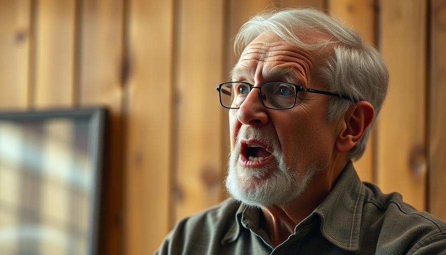 Man discussing karakuri puppets indoors with warm lighting