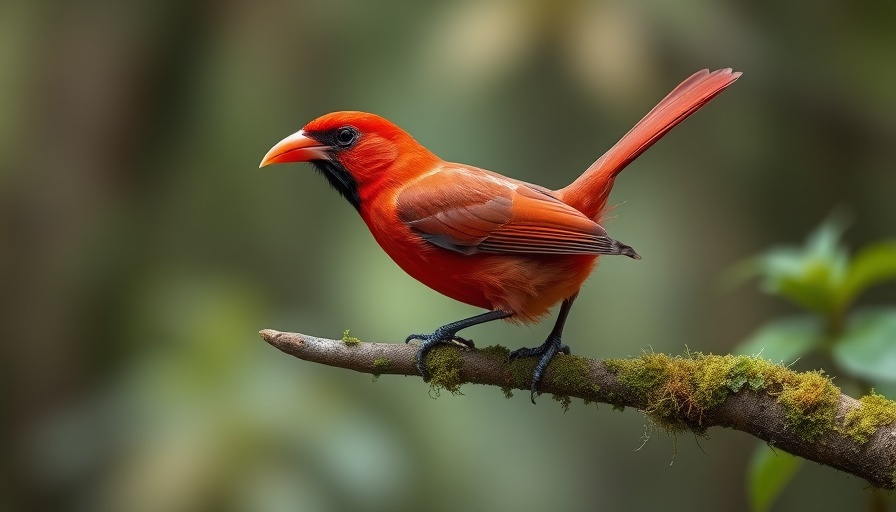 Google's Perch model bird conservation featuring a vivid red bird.