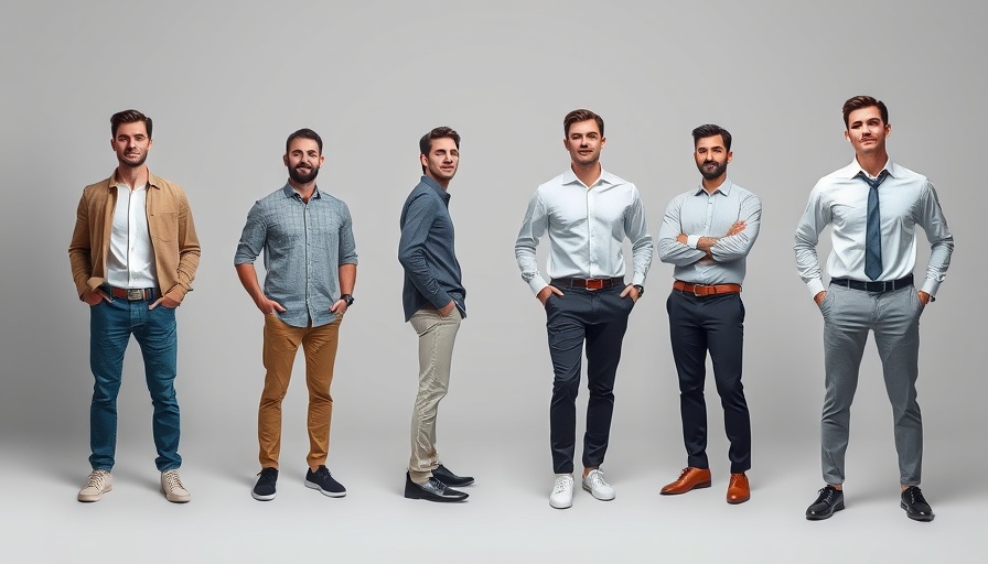 Illustration of personal development transformation from casual to professional attire.