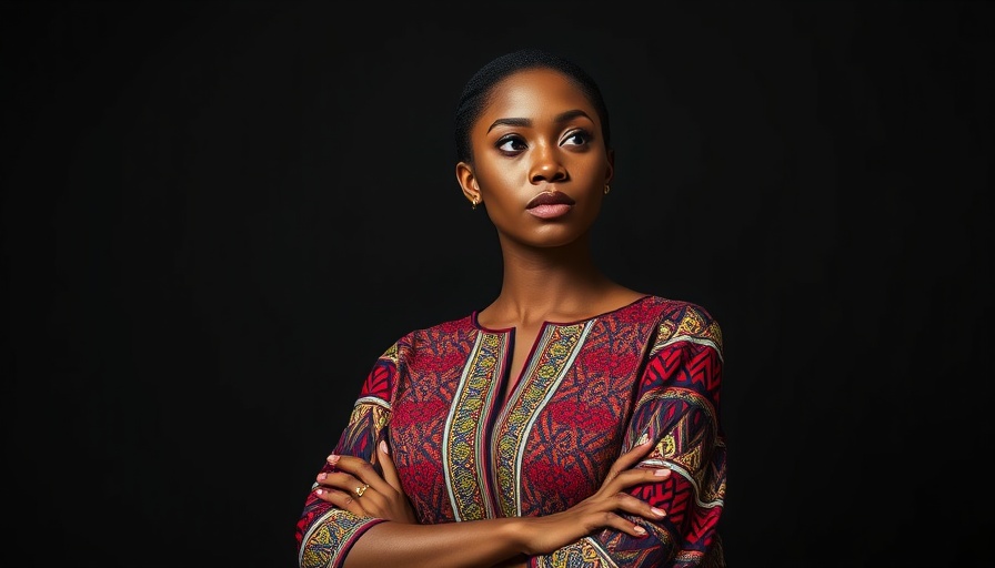 Professional portrait of a confident woman posing for MTN Cloud Accelerator for African Startups promotional material.