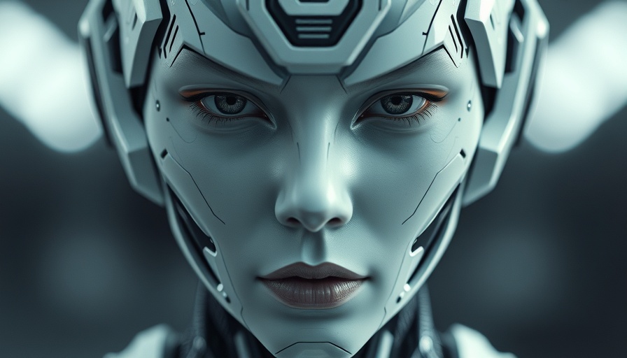Futuristic AI humanoid with detailed design representing AI for business.