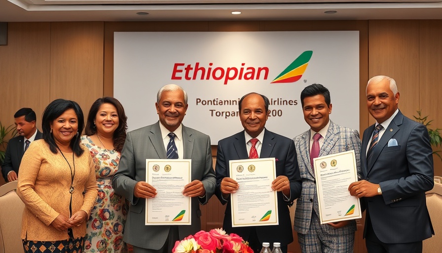 Ethiopian Airlines and officials signing agreement, African airports cargo super-airport.