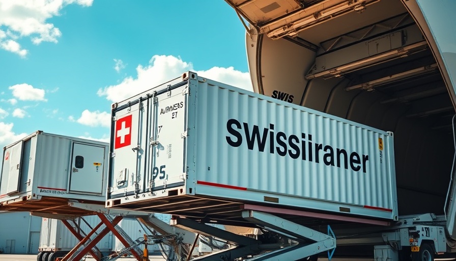 Cold chain logistics cargo being loaded into an airplane.