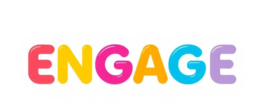 Colorful ENGAGE text for youth substance use prevention strategies.