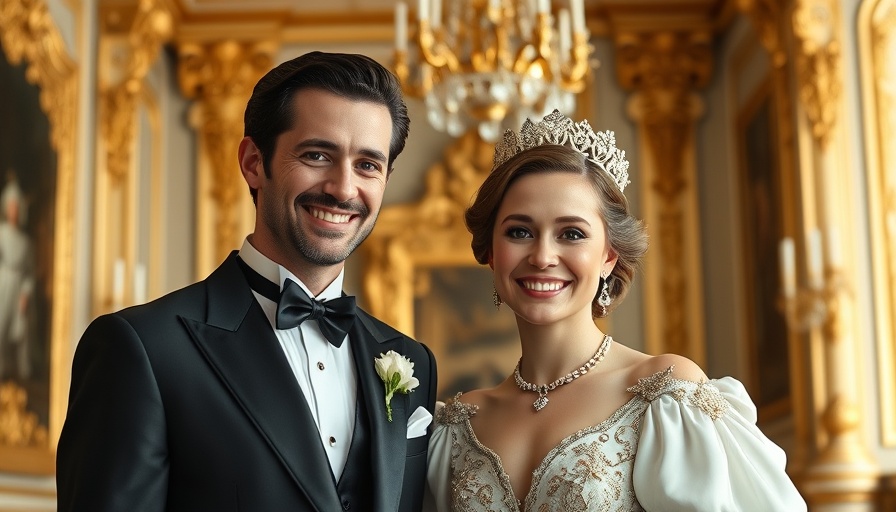 Couple in formal attire in opulent room, Forest Lodge housing investment.
