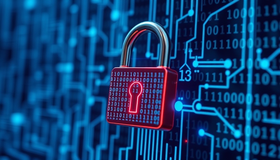 Digital padlock for Daily Cybersecurity Tips with binary code.