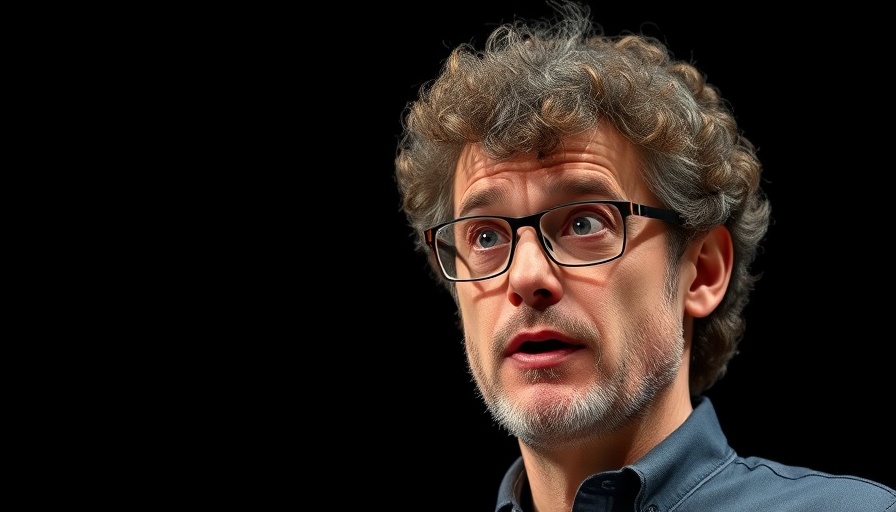 Middle-aged man speaking inquisitively about alien life.