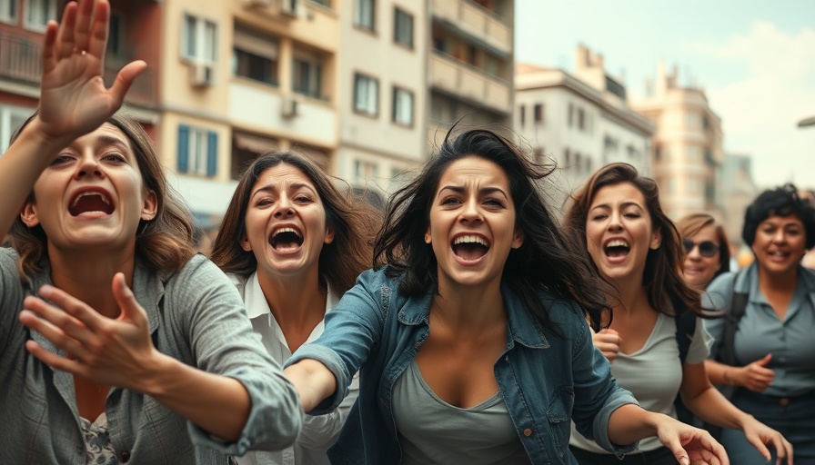 Distressed women seeking Israel Gaza famine relief aid.